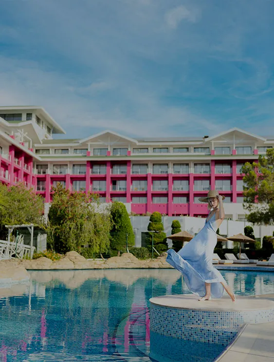 Pool and palms at FashionTV Luxe Resort